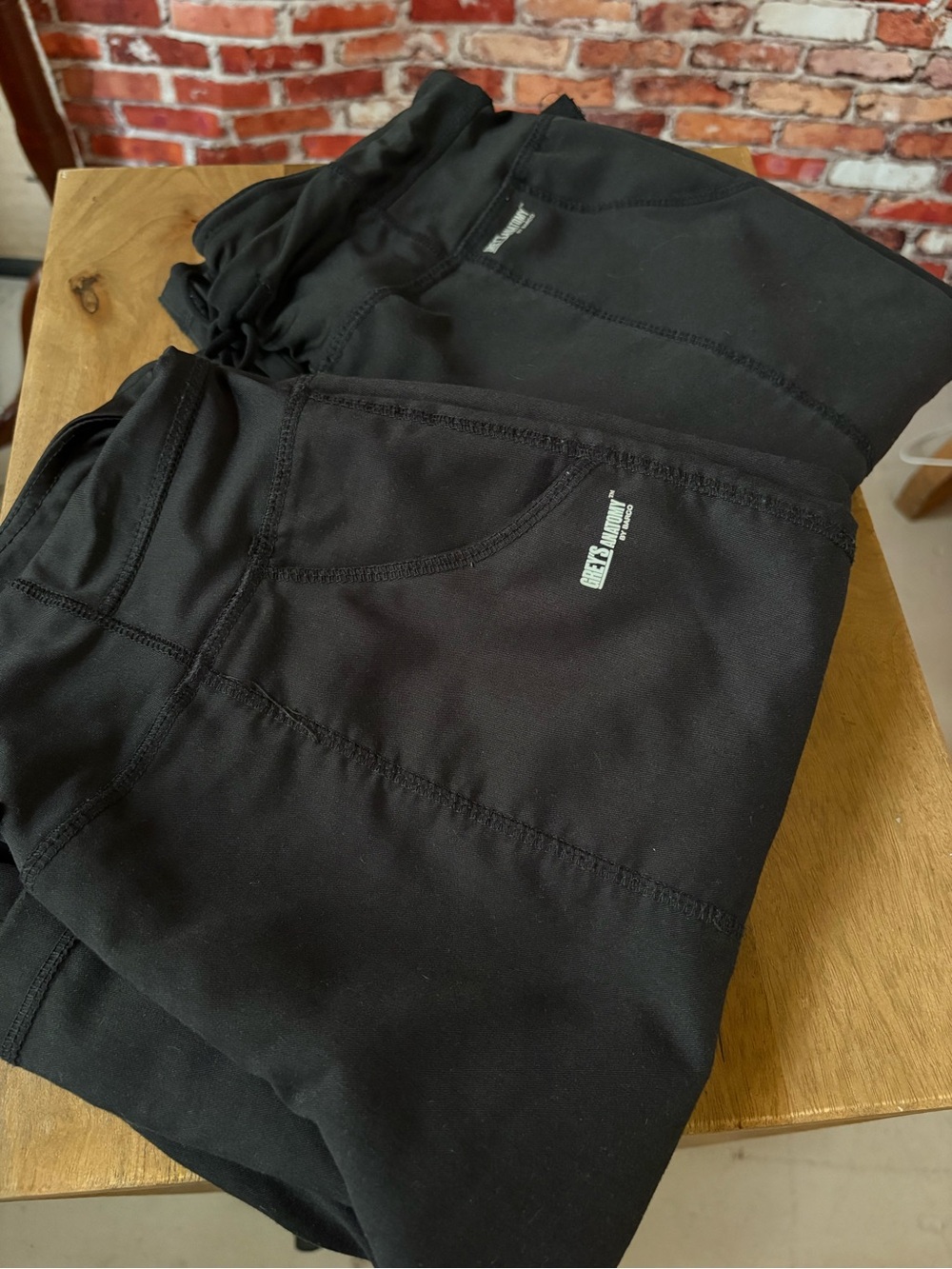 Barco Uniforms Grey’s Anatomy Women's 2 pair Black Scrub Pants with Logo XS